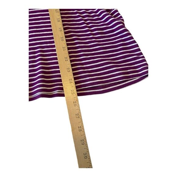 Chaps Classic Woman’s 3/4 Sleeve Striped Purple Shirt Plus Size 3X 100% Cotton - Picture 10 of 10
